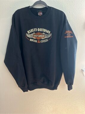Harley Davidson Embroidered Yellowstone Crewneck Sweatshirt Mens L